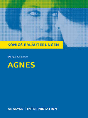 cover image of Agnes von Peter Stamm. Königs Erläuterungen.